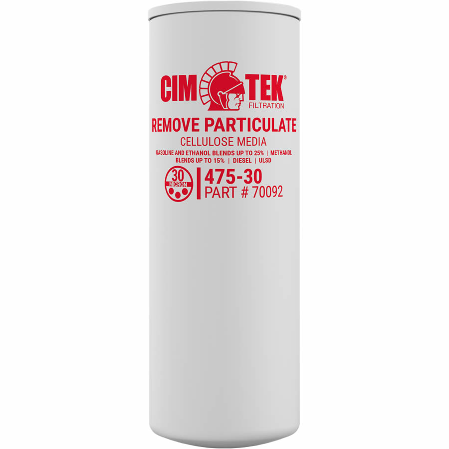 70092 Cim-Tek Model 475-30 30 Micron Cellulose High Capacity Spin-On Filter w/ - Pre-Lubed Gaskets - For Use w/ Gasoline, Ethanol Blends up to 25%, Diesel, ULSD