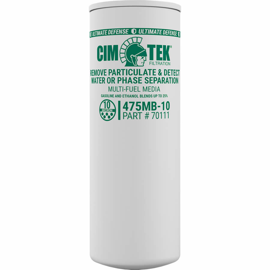 70111 Cim-Tek 475MB-10 10 Micron Ethanol Phase Separation Spin-On Filter w/ - Extended Length, Longer Life - For Use w/ Straight Gasoline and Ethanol Blends up to 15%