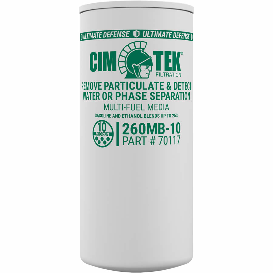 70117 Cim-Tek 260MB-10 10 Micron Ethanol Phase Separation Spin-On Filter. - Detects Water - For Use w/ Straight Gasoline or Ethanol Blends up to 15 Percent