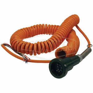 FT600C Dixon API Compatible 30' Rack Cord Thermistor Assembly w/ - Green Plug - (10) Contact Pins And (4) J-Slots - Orange Cable - Canada