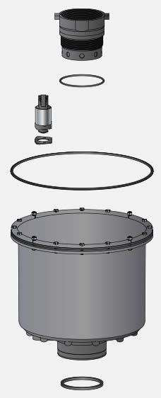 705545001SP EBW Defender 5-Gallon Grade Level Single Wall Spill Container Replacement Primary Bucket w/ - Pull to Push Drain - DT Riser Clamp Assembly w/ Gasket - Spill Container Seal Ring Gasket - Tank Riser Gasket - 4