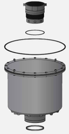 705545012SP EBW Defender 5-Gallon Grade Level Single Wall Spill Container Replacement Primary Bucket w/ - DT Riser Clamp Assembly w/ Gasket - Spill Container Seal Ring Gasket - Tank Riser Gasket - 4