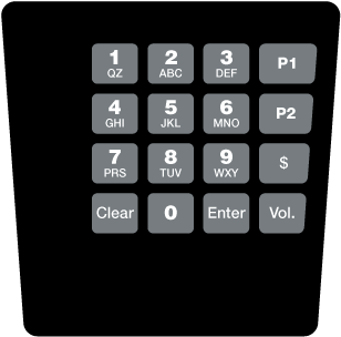 ENE1705G001 Gilbarco Encore Standard PPP Keypad Overlay Graphic.
