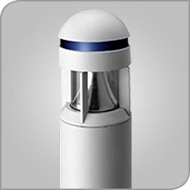 509043 LSI XBVRD-ID-LED-24-400-CW-UE-BLK LED Bollard Light w/ - Round (Dome) Top - Indirect Distribution - 24 Cool White LED's - 400 Drive Current - 120-277V Universal Line Voltage - Black Finish - Anchor Bolts Sold Separately!