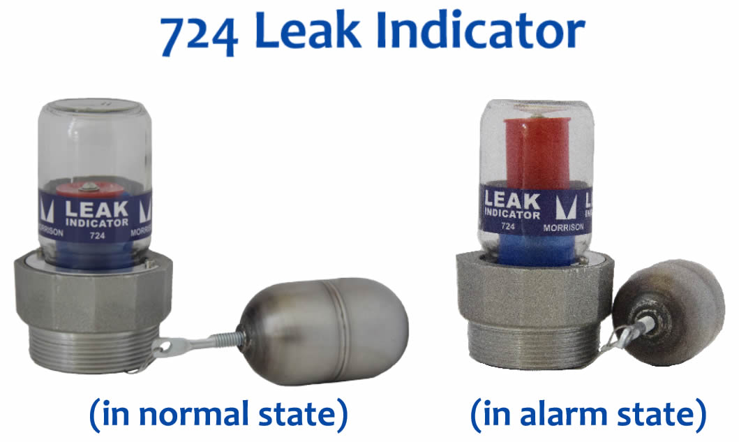 724-0200AI Morrison Brothers Interstitial Leak Indicator w/ - Aluminum Body - Glass Window - Stainless Steel Float - 2