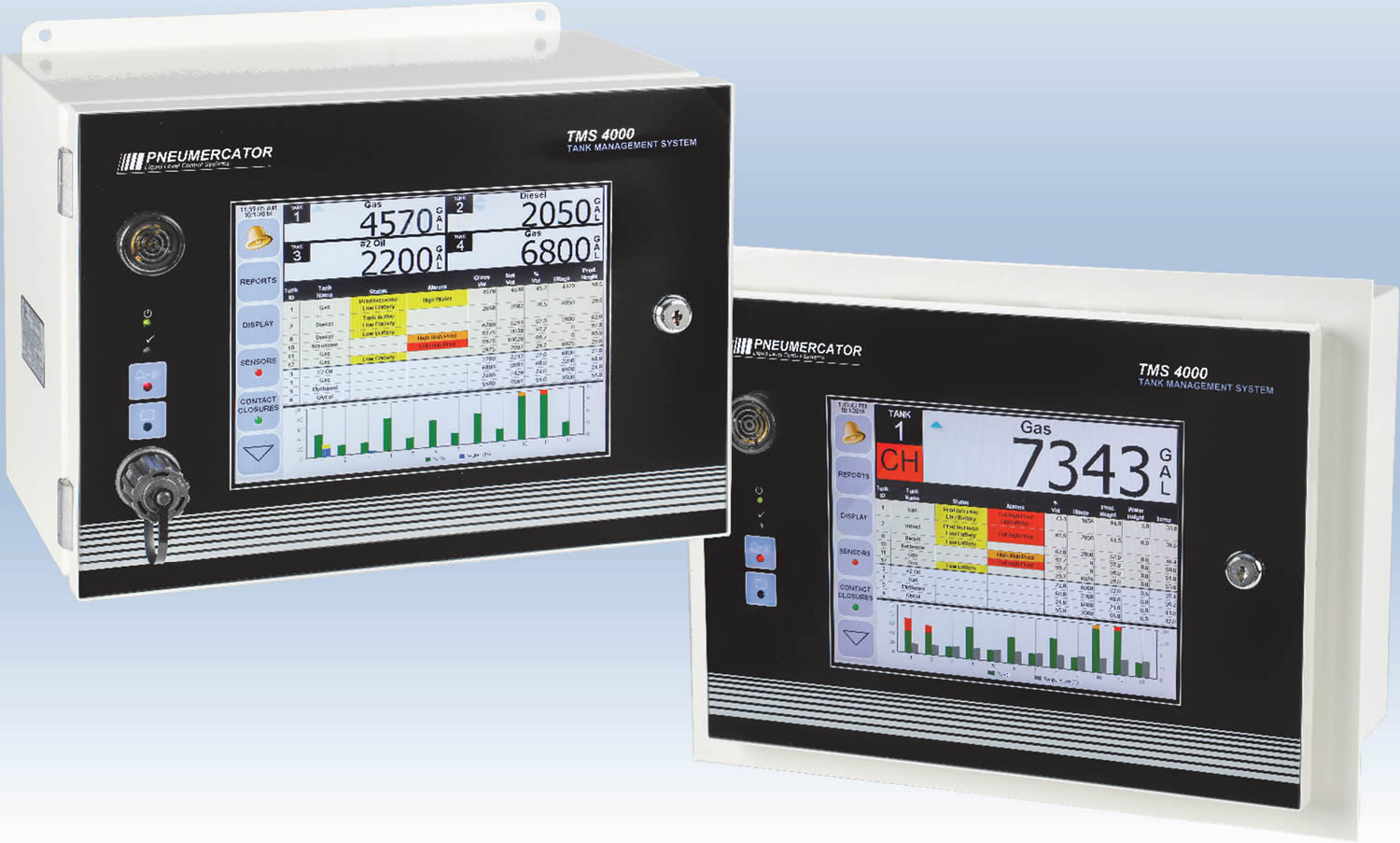 TMS4000-21-000-100-0 Pneumercator TMS4000 Automatic Tank Gauging Console w/ - 10.4